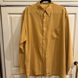 TED BAKER LONDON SIZE 5/XL LONG SLEEVE SHIRT WITH HIDDEN BUTTON DOWN COLLAR